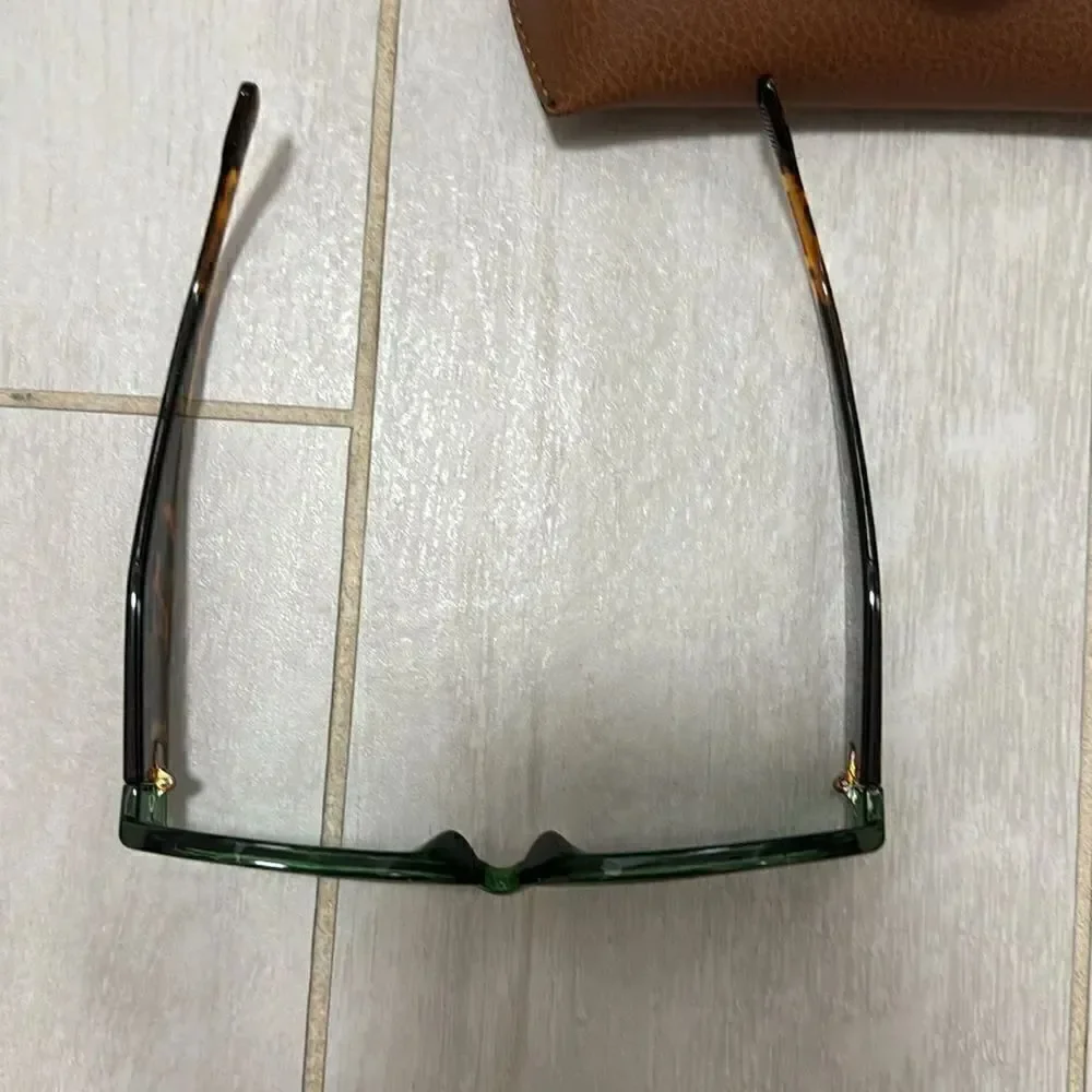 New green and tortoise sunglasses
